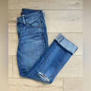 NYDJ Women's Size 6 Marine Boyfriend Distressed Stretch Denim Jeans LiftXtuck